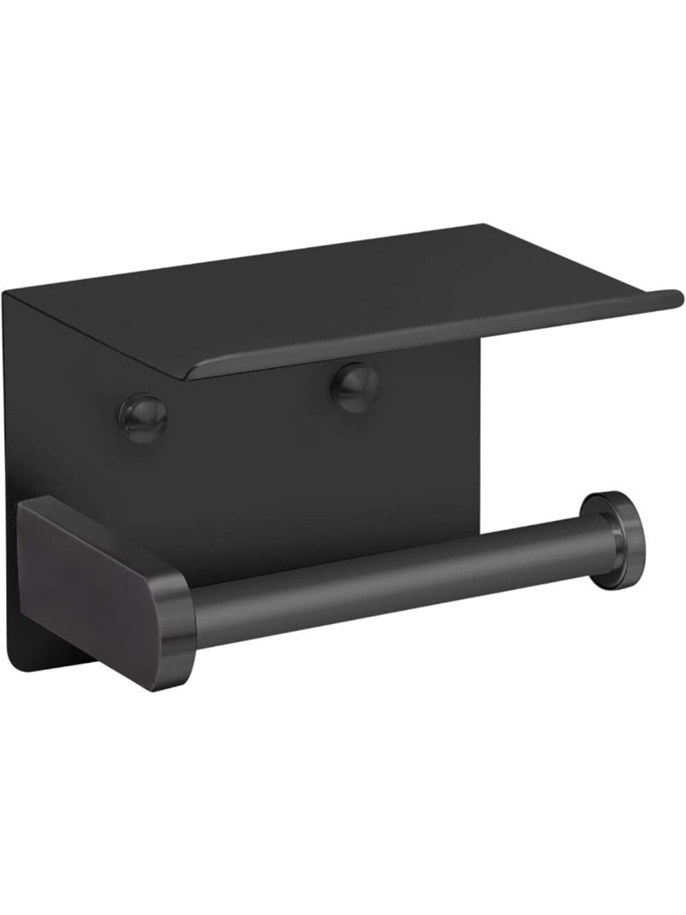 Self-Adhesive Toilet Paper Holder with Phone Shelf - Rustproof Stainless Steel